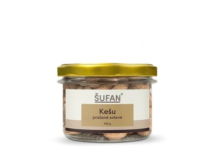 Kešu pražené, solené ve skle, 100g, Šufan OceněnáVína CZ