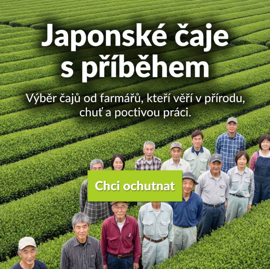 Japonské čaje zelené Sencha Gyokuro Matcha