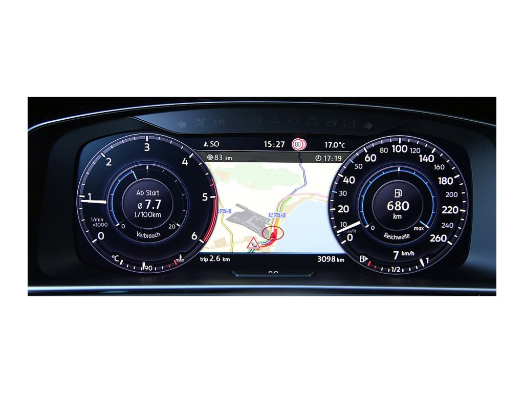 Tvrzené sklo BROTECT AirGlass pro Volkswagen Golf 7, Passat, Tiguan -  Active Info Cockpit 12,3"
