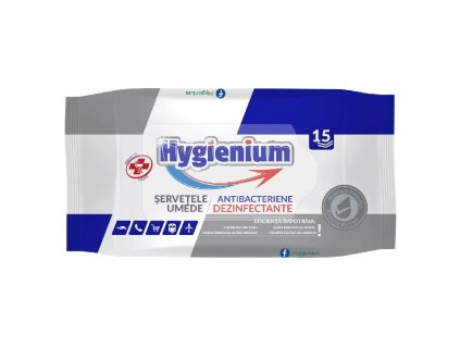 Servetele umede antibacteriene si dezinfectante Hygienium 15 buc pach 1000x1000 (1)