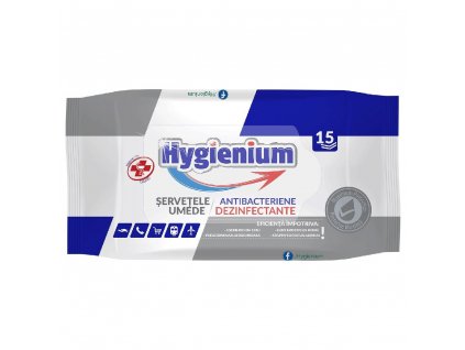 Servetele umede antibacteriene si dezinfectante Hygienium 15 buc pach 1000x1000 (1)