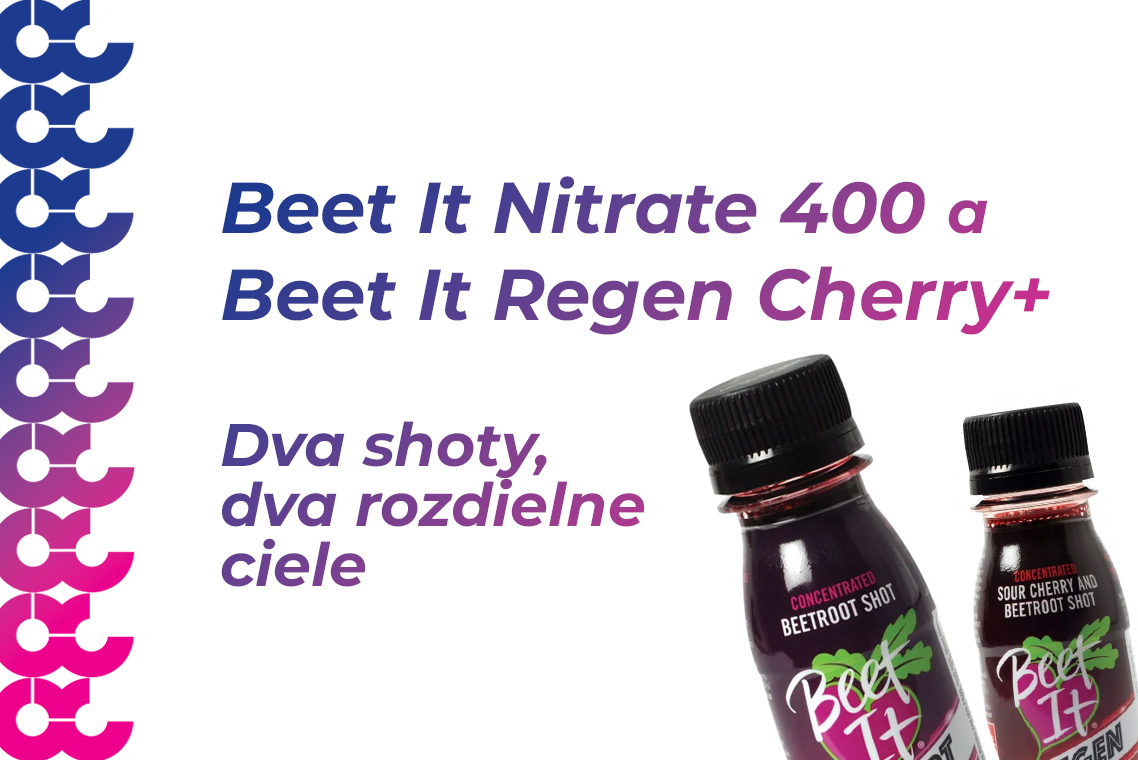 Beet It Nitrate 400 a Beet It Regen Cherry+. Dva shoty, dva rozdielne ciele