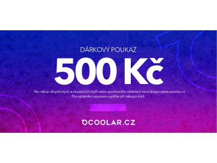 POUKAZ darkovy WEB OCO (500Kč) na bryle a oblec (DL) 08 TISK