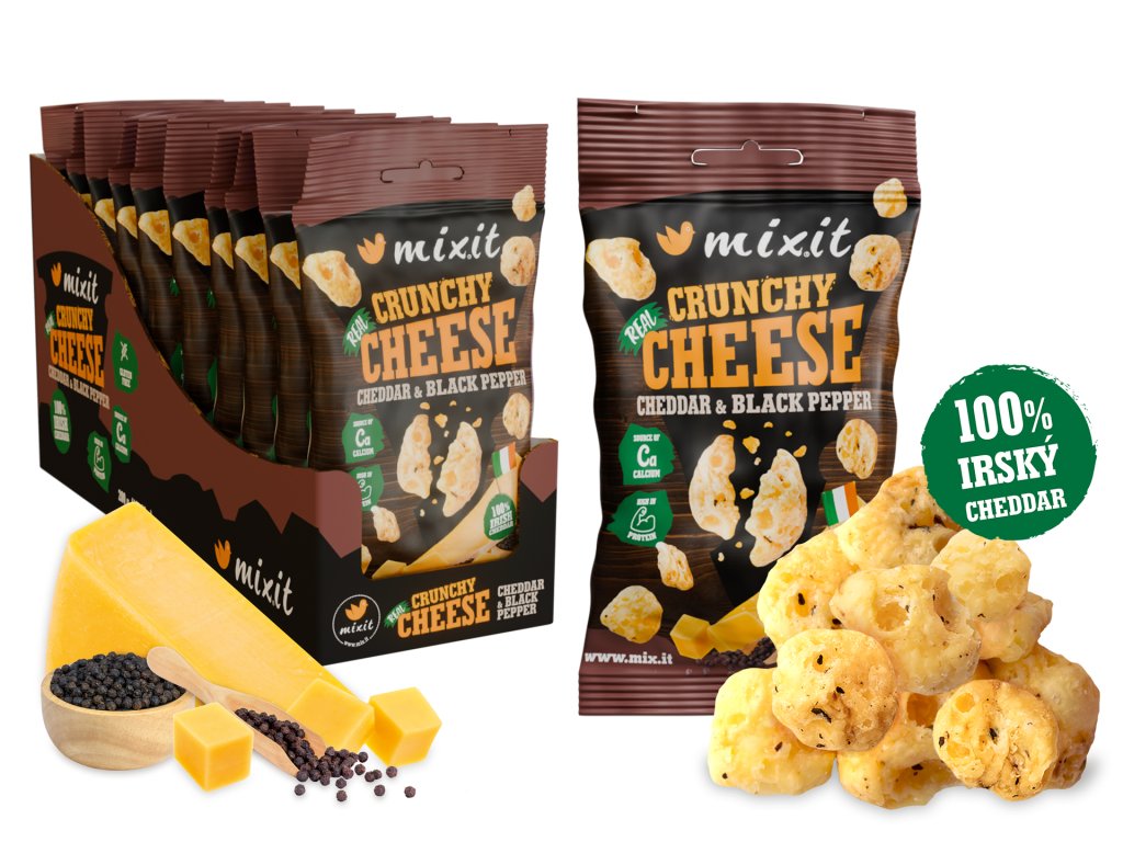 Crunchy Cheese Cheddar Black Pepper 10ks produktovka1 CZ