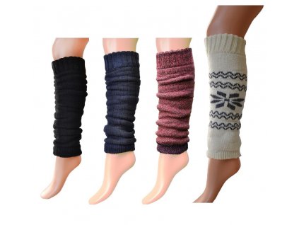 Bavlněné a vlněné návleky pro hřejivý komfort nohou (Velikost velikost Uni Size modrý (pár))