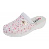 Dámská zdravotní obuv MED10 růžová květinová (Velikost 42)