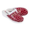 Dámská zdravotní obuv MED10 červená s bílým puntíkem (Velikost 42)