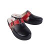 Dámská zdravotní obuv MED20 černá s červeným páskem přes nárt (Velikost 42)