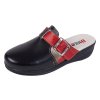 Dámská zdravotní obuv MED20 černá s červeným páskem přes nárt (Velikost 42)