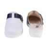 Dámská zdravotní obuv MED20 bílá s tmavě modrým páskem přes nárt (Velikost 42)