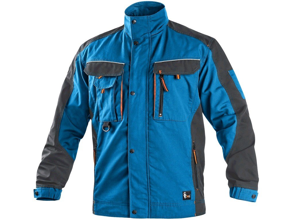 Pánska pracovná blúza CXS SIRIUS LUCIUS modro-šedá