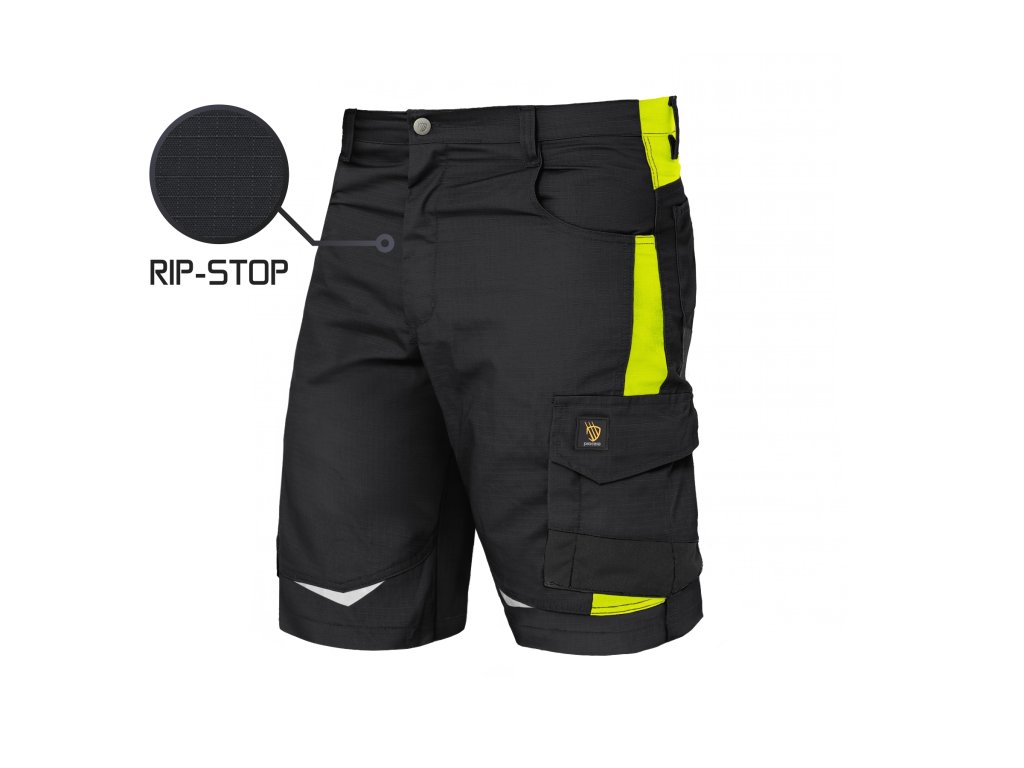 Pánske pracovné šortky HELICON RIP STOP čierne PROCERA