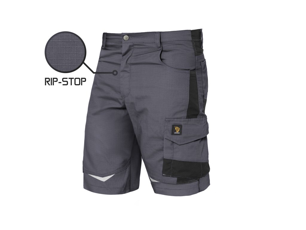 Pánske pracovné šortky HELICON RIP STOP šedé PROCERA