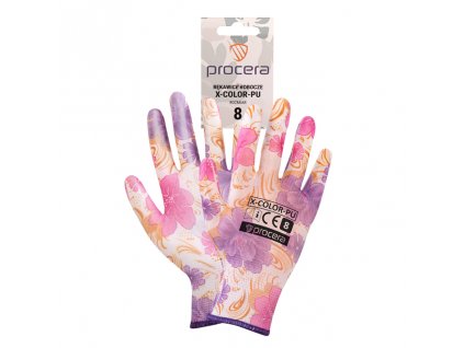 Pracovné polomáčané rukavice PROCERA X-COLOR veľ.8