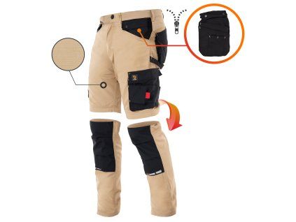 Pracovné multifunkčné nohavice PROCERA ZEUS khaki