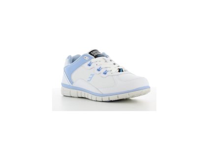 buty medyczne damskie antyposlizgowe sunny bialy blekit