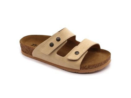 leon 4050 damska zdravotna celokozena obuv s prackou bezova 00