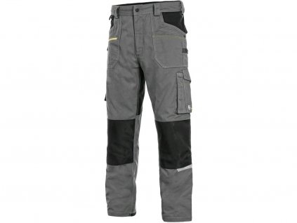 Pánske strečové pracovné nohavice 170 - 176 CM CXS STRETCH sivo-čierna