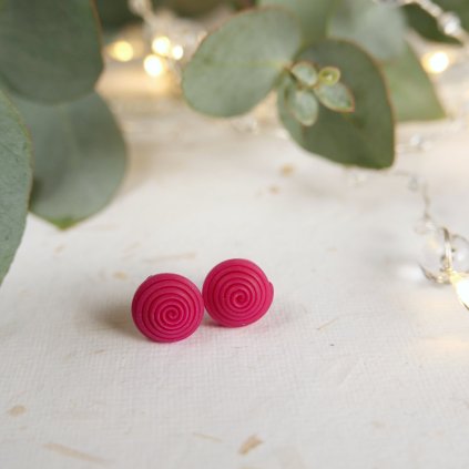 nausnice spiralky fimo polymerove antialergicke hypoalergenni pestrobarevne barevne vesele (14)