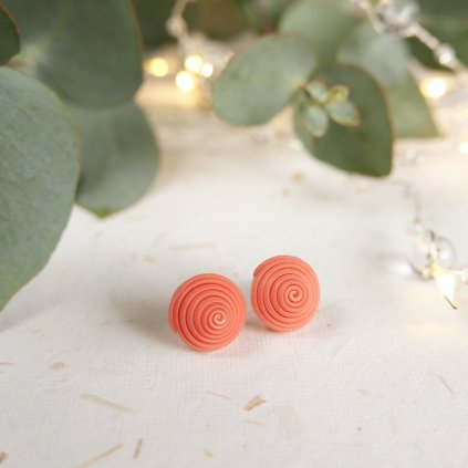 nausnice spiralky fimo polymerove antialergicke hypoalergenni pestrobarevne barevne vesele (13)