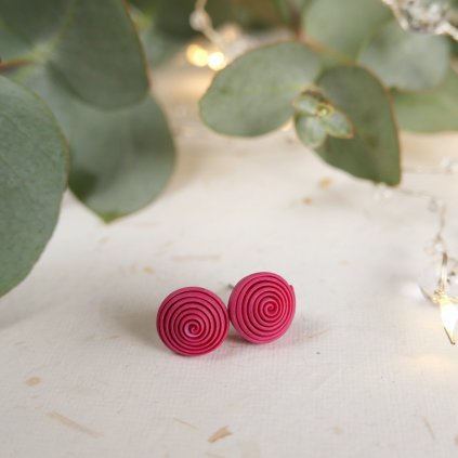 nausnice spiralky fimo polymerove antialergicke hypoalergenni pestrobarevne barevne vesele (18)