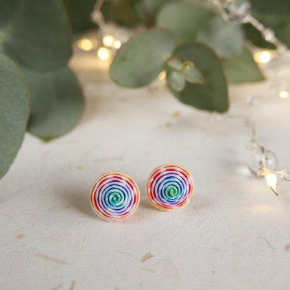 nausnice spiralky fimo polymerove antialergicke hypoalergenni pestrobarevne barevne vesele (25)