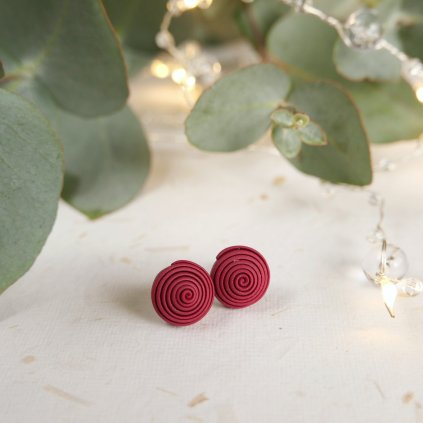 nausnice spiralky fimo polymerove antialergicke hypoalergenni pestrobarevne barevne vesele (8)