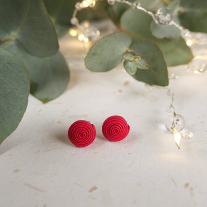 nausnice spiralky fimo polymerove antialergicke hypoalergenni pestrobarevne barevne vesele (7)