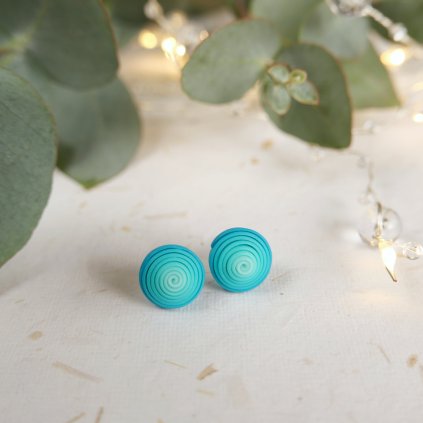 nausnice spiralky fimo polymerove antialergicke hypoalergenni pestrobarevne barevne vesele (12)