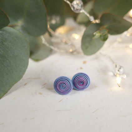 nausnice spiralky fimo polymerove antialergicke hypoalergenni pestrobarevne barevne vesele (6)