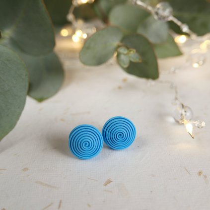 nausnice spiralky fimo polymerove antialergicke hypoalergenni pestrobarevne barevne vesele (28)