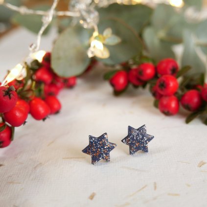 nausnice pecky antialergicke vanocni stribrne srdce kulate pulnoc