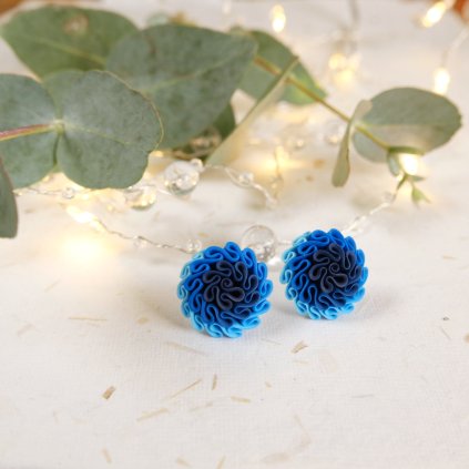 nausnice kvetinkove tmave modre blue duhove antialergicke kvetiny pecky