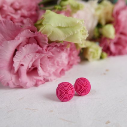 nausnice spiralky kulate pecky antialergicke ruzove (2)