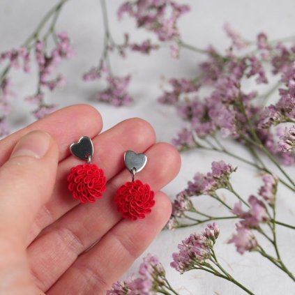 nausnice limitovane valentyn kvetiny srdce (5)