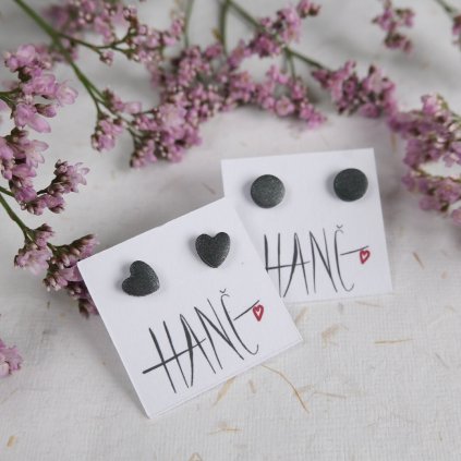 nausnice pecky bodovky malicke pestrobarevne antialergicke polymerove ocel antracid