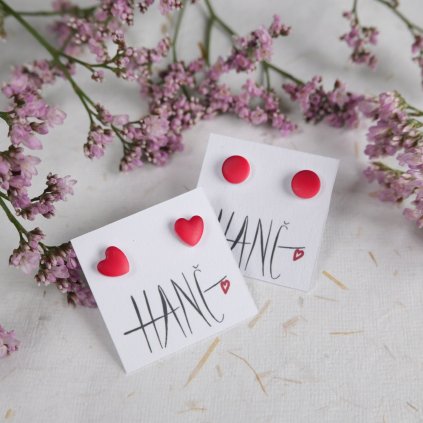 nausnice pecky bodovky malicke pestrobarevne antialergicke polymerove ocel jahodova