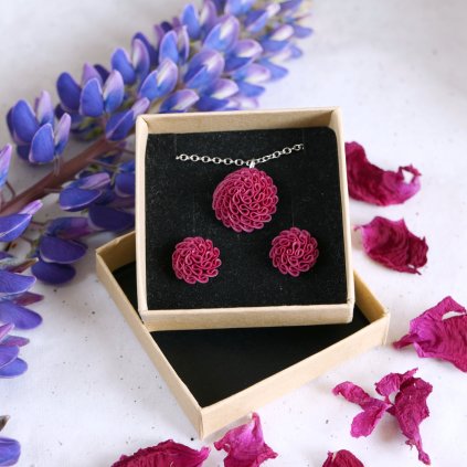 darkova sada polymerova antialergicka kvetinkova nausnice privesek nerezova (15)