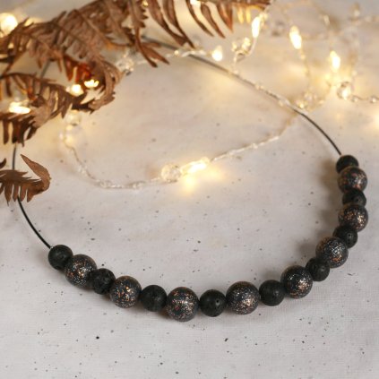 korale nahrdelnik fimo vanocni galaxy (2)