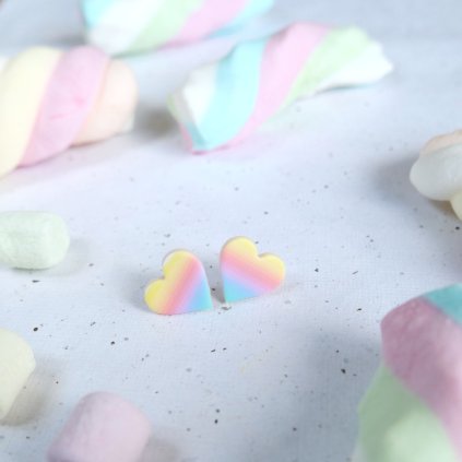 nausnice srdicka duha marshmallow