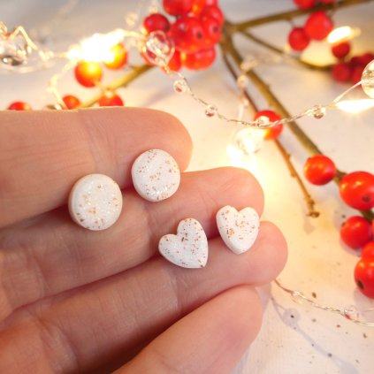 nausnice srdce pecky antialergicke bile zlate galaxy