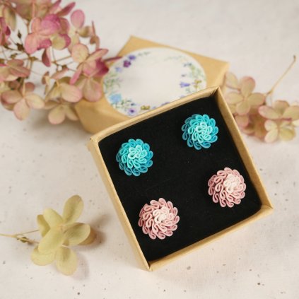 darkova sada antialergicka nausnice staroruzova tyrkysova