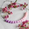 korale nahrdelnik sladky fimo fialova ruzova (2)