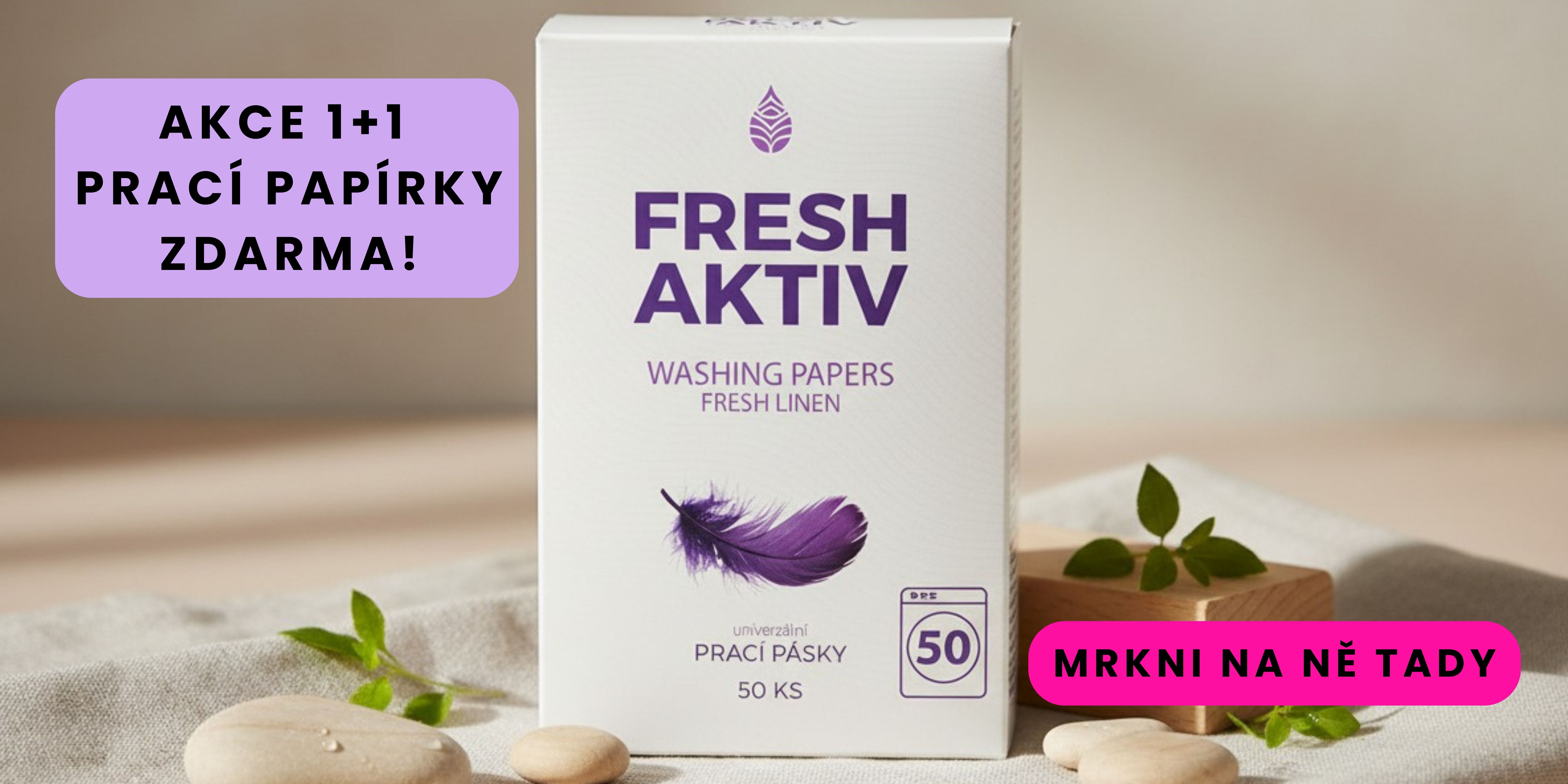 Akce 1+1 Prací papírky zdarma