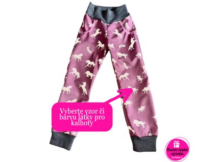 Do velikosti 104 - Celobarevné - Jarní softshellové kalhoty