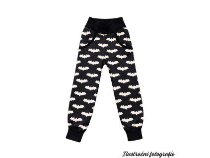 Celobarevné jarní softshellové kalhoty - NETOPÝR ČERNÁ