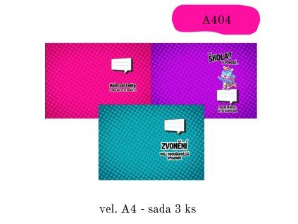 Obaly na sešity - A4 (VZOR A404)