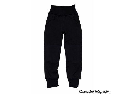 Barevná kolena jarní softshellové kalhoty - ČERNÁ