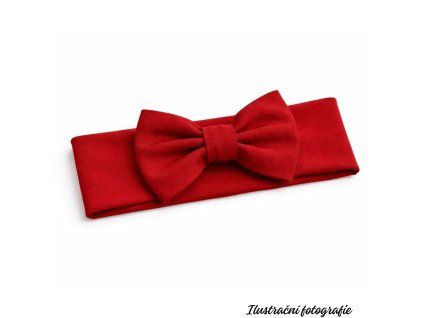 Čelenka s mašlí - ČERVENÁ