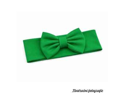 Čelenka s mašlí - ZELENÁ